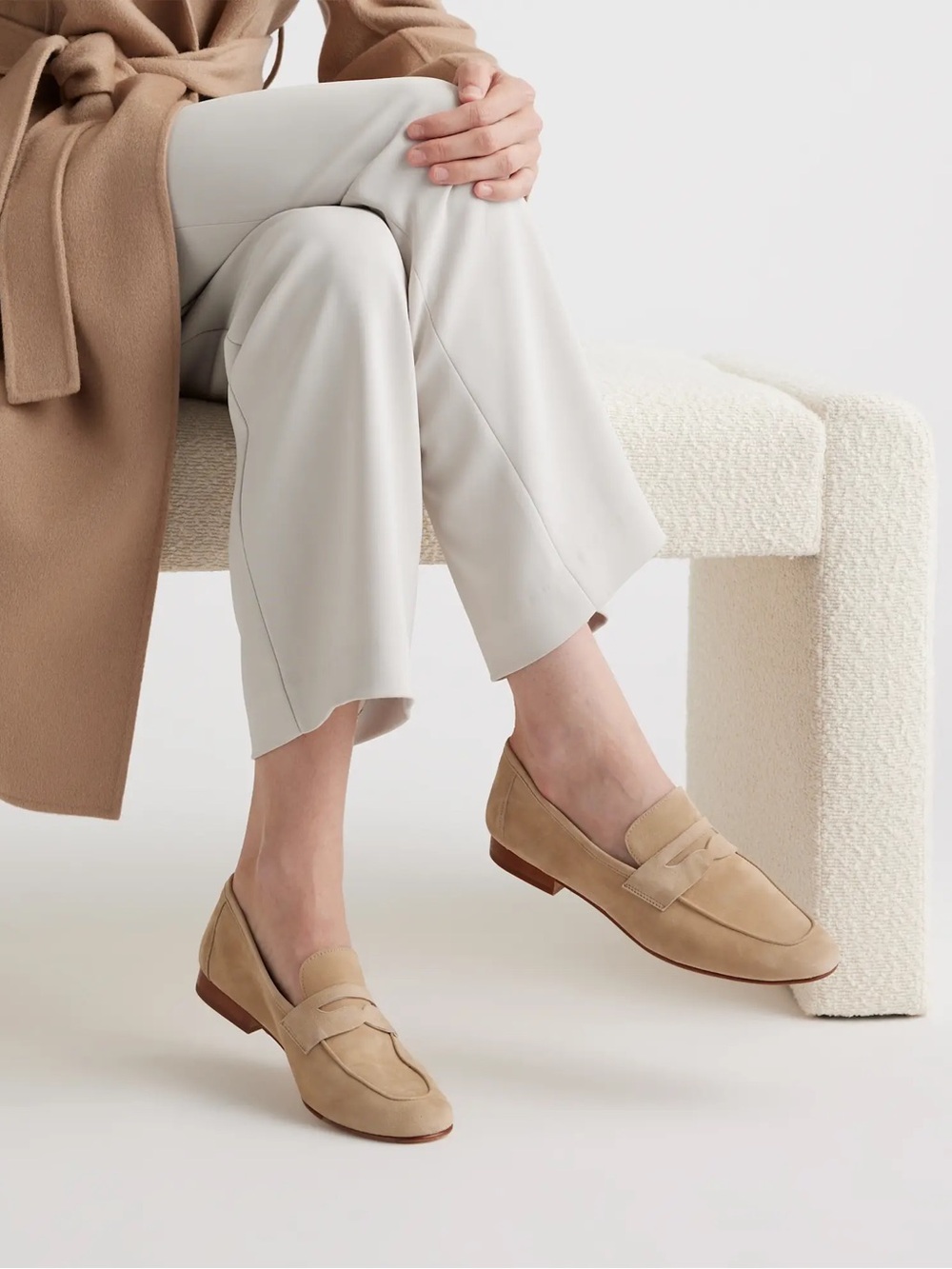 Quince Italian suede penny loafer